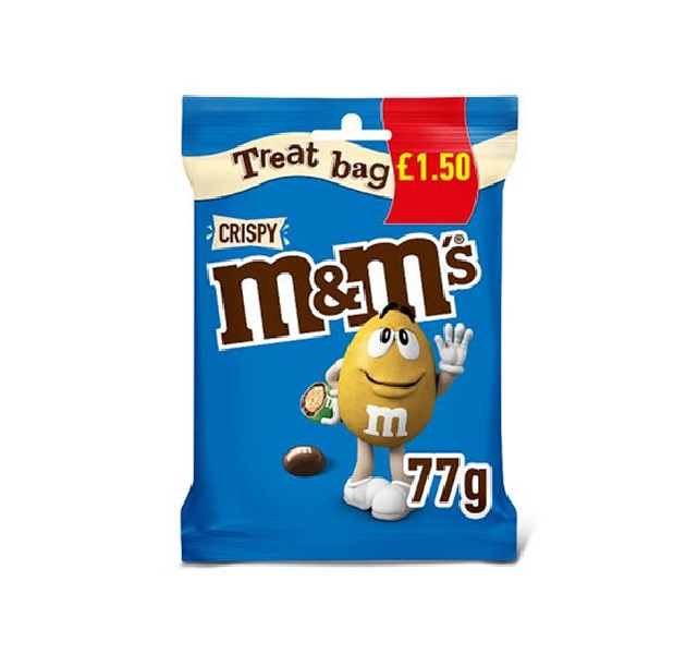 M&Ms Treat Bag Crispy 77g PM £1.69