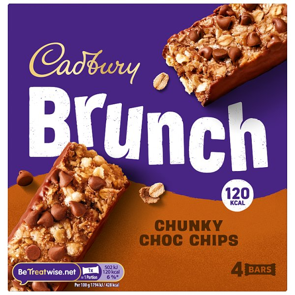 Cadbury Brunch Choc Chip 4pk (4 x 28g)