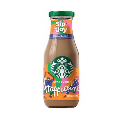 Starbucks Frappuccino Sip of Joy Caramel Brownie Glass Ltd 250ml NEW