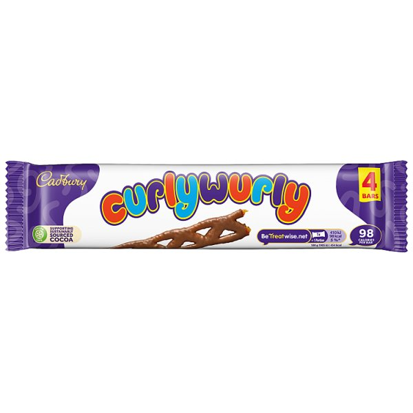 (DELIST) Cadbury Curly Wurly 4pk (4 x 21.5g) g (E)