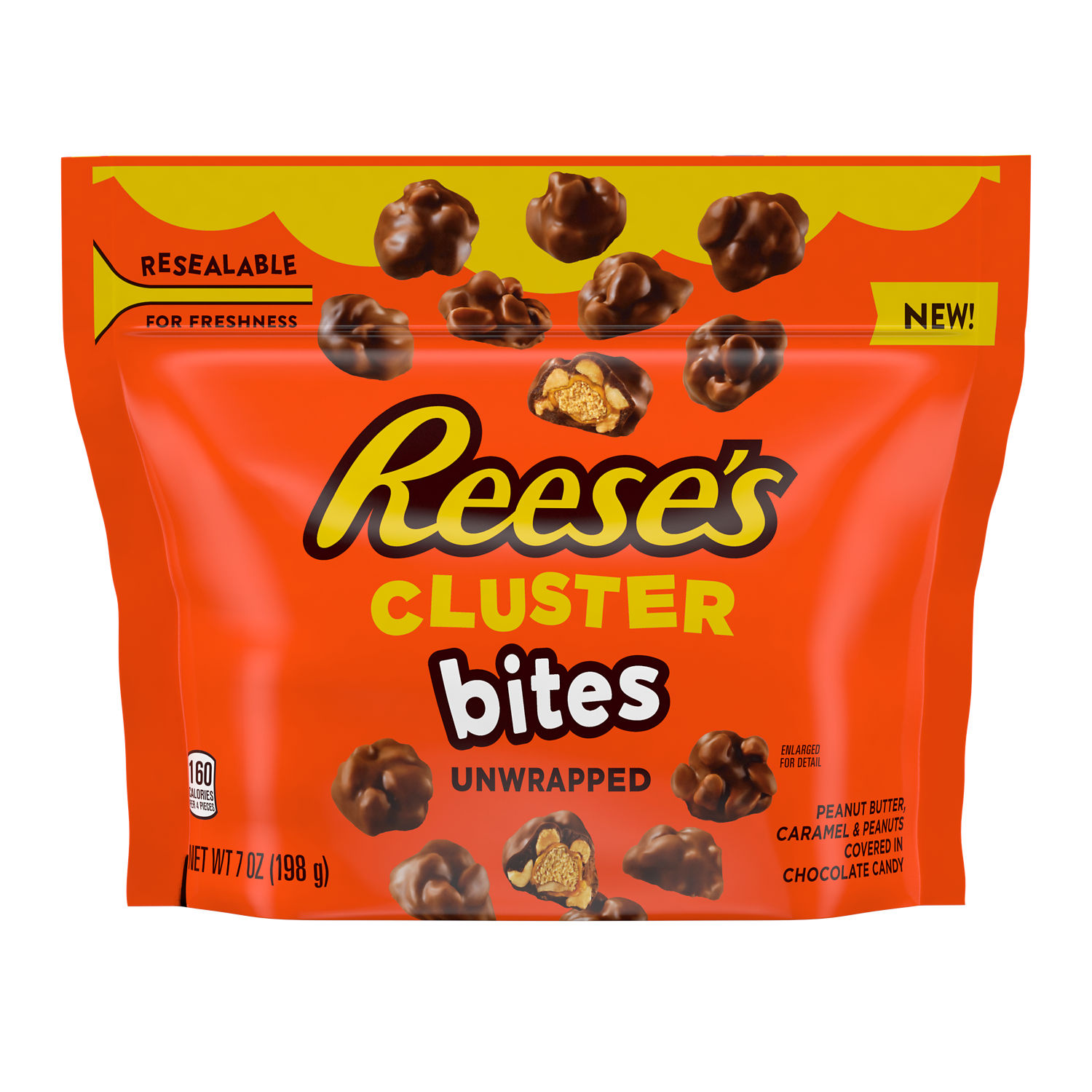USA Reeses Cluster Bites Caramel & Peanut 198g NEW