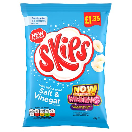 Skips Salt & Vinegar PM £1.35 45g
