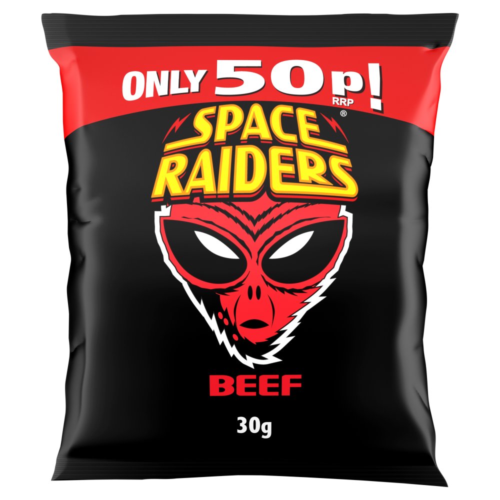 Space Raiders Beef Crisps PM 50p 30g