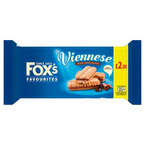 Foxs Viennese Milk Chocolate Sandwich PM £2 120g