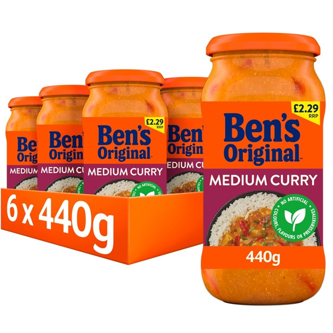 Bens Original Sauce Medium Curry PM £2.29 440g