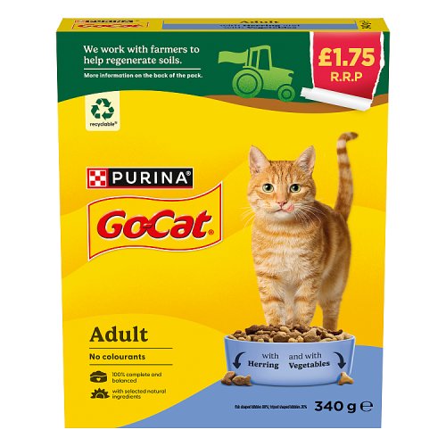 Purina Go Cat With Veg Dry Cat Food PM £1.75 340g