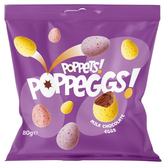 Poppets Poppeggs Milk Chocolate 80g NEW