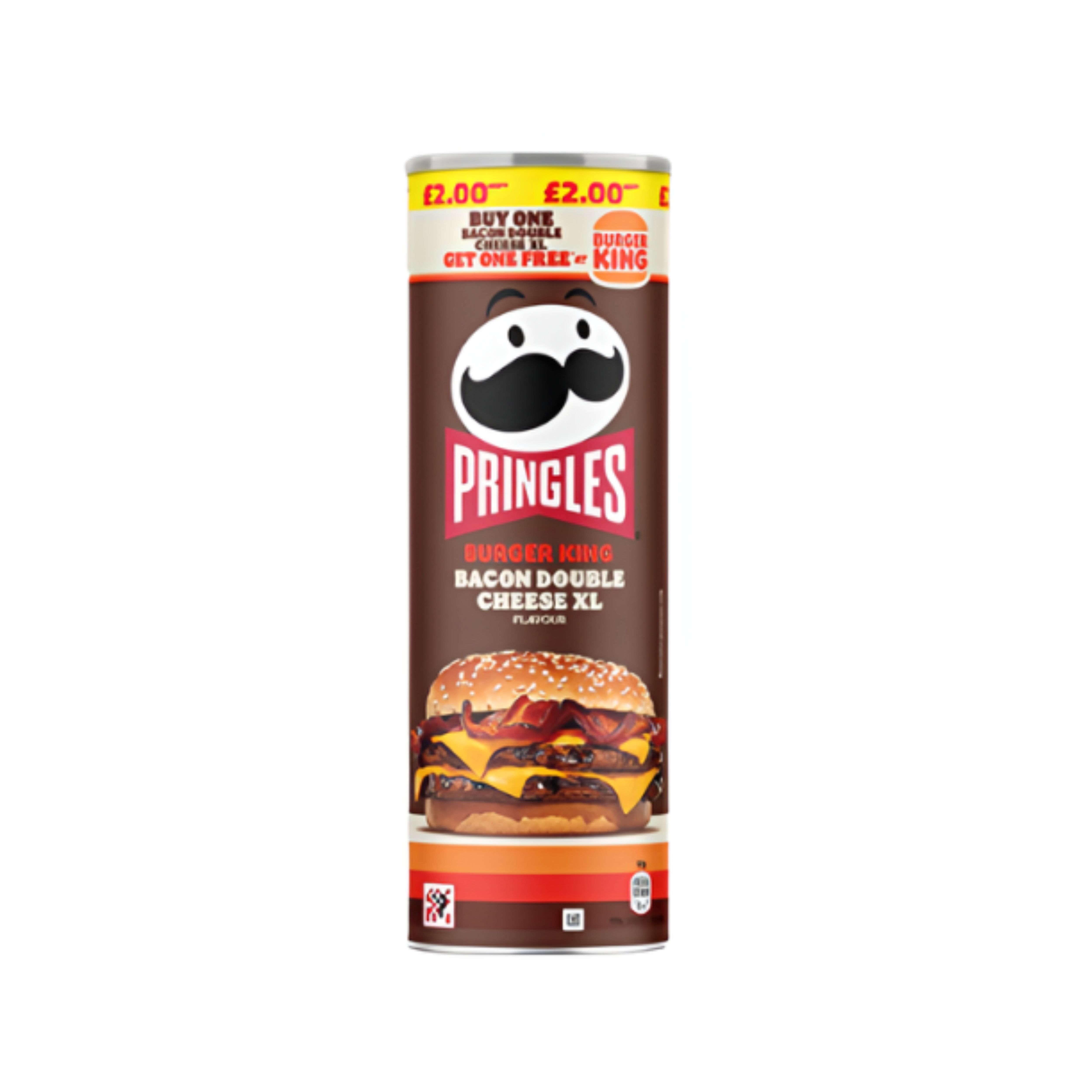 Pringles Burger King Bacon Double Cheese XL PM £2 165g NEW