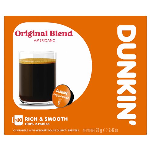 Dunkin Original Blend Rich & Smooth 10s 70g NEW