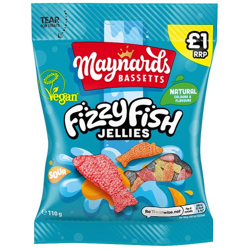 Maynards Bassetts Fizzy Fish PM £1 110g