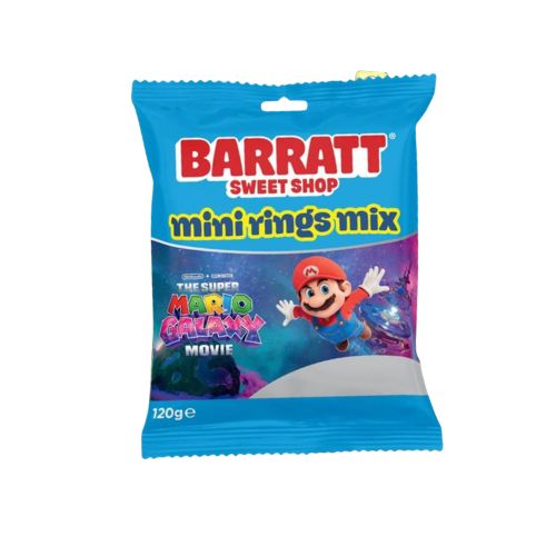 Barratt Super Mario Galaxy Mini Rings Mix 120g NEW