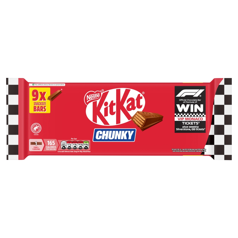 KitKat F1 Chunky Milk 9pk (9 x 32g) NEW