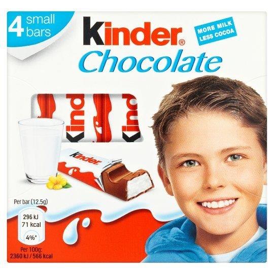 Kinder Chocolate Bar T4 (4 x 12.5g) (HS)