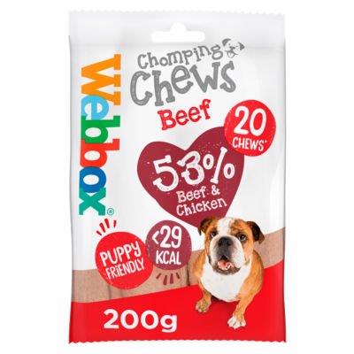 Webbox Chomping Chews Beef 200g