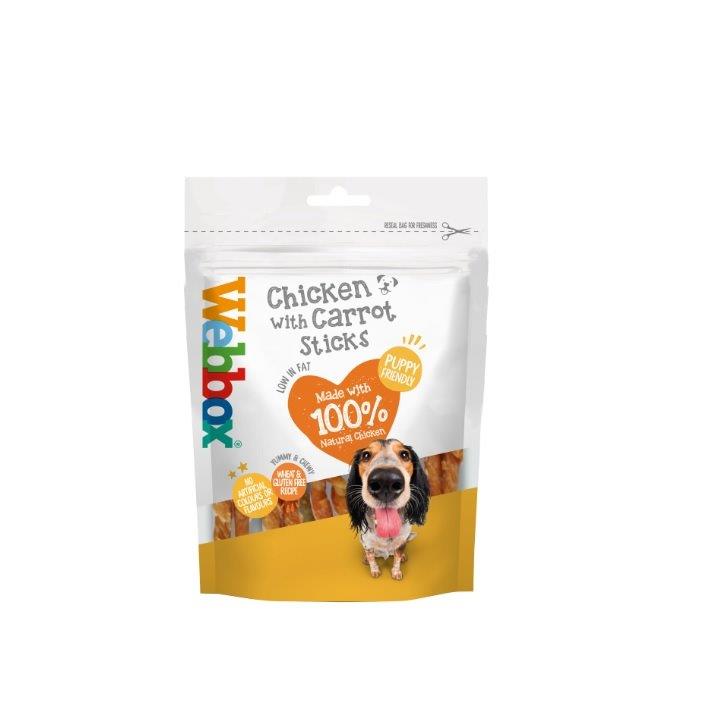 Webbox Chicken & Carrot Sticks 80g