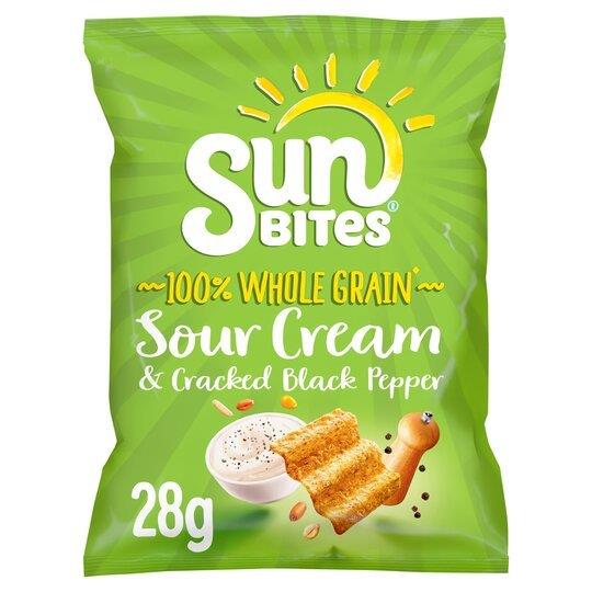 Walkers Sunbites Sun Ripened Sour Cream & Black Pepper 28g