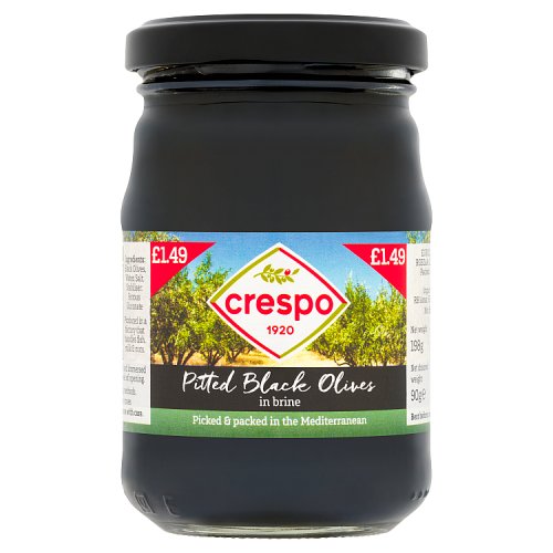 Crespo Pitted Black Olives PM 1.49 198g