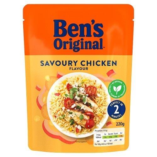 Bens Original RTH Savoury Chicken Flavoured Rice 220g