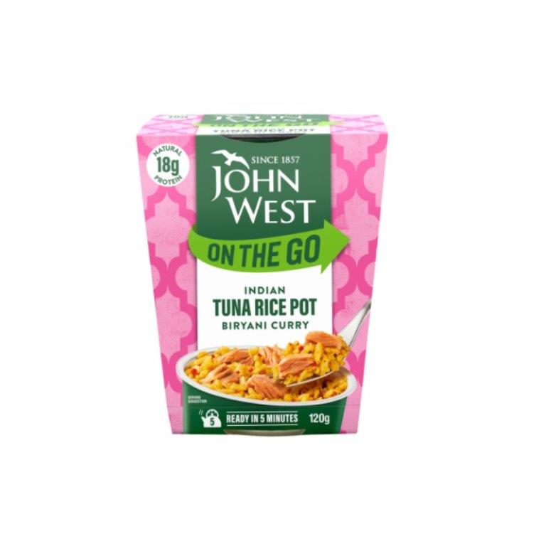 (DELIST) John West Tuna On The Go Indian Rice Pot 120g 