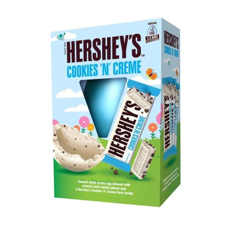 (DISCONTINUED) Hersheys Cookie N Cream Large Easter Hollow Egg 232g