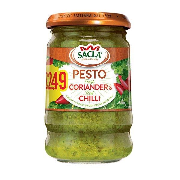 (DISCONTINUED) Sacla Coriander & Chilli Pesto £PM 2.49 190g