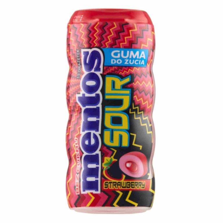 (STANDARD) Mentos Gum Pocket Bottle Sour Strawberry 30g