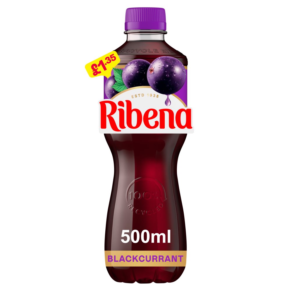 Ribena Blackcurrant PM £1.35 500ml