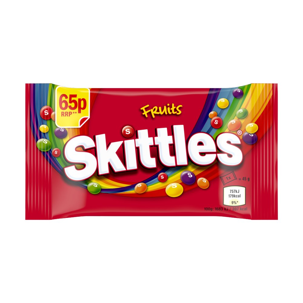 (STANDARD) Skittles Fruit PM 65p 45g