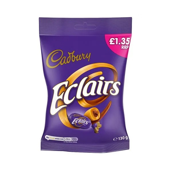 (STANDARD) Cadbury Chocolate Eclairs PM £1.35 130g