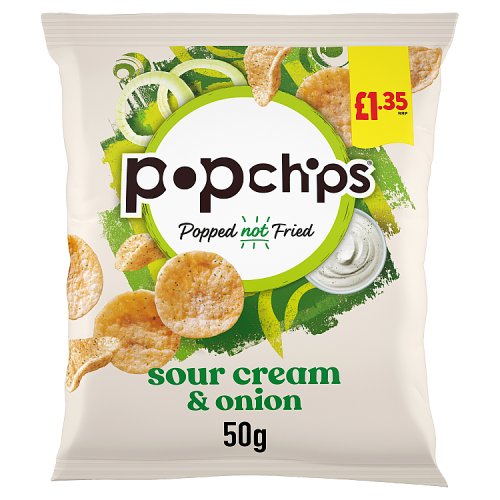 Popchips Sour Cream & Onion PM £1.35 50g