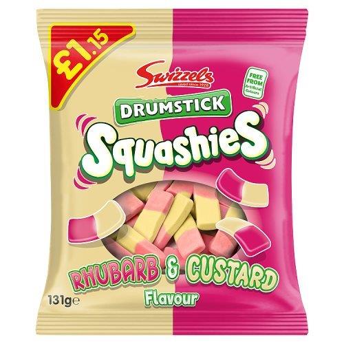 (DISCONTINUED) Swizzels Squashies Rhubarb & Custard PM £1.15 131g