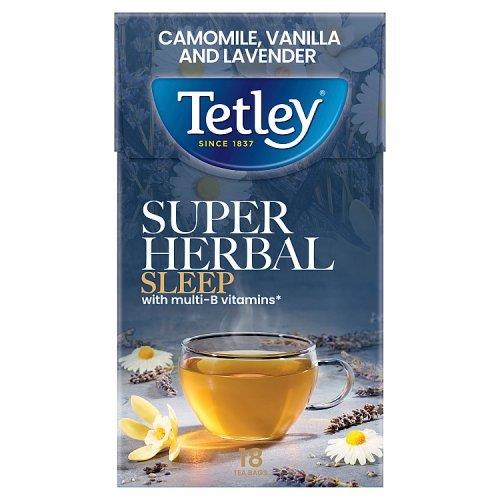 (STANDARD) Tetley Super Herbal Sleep Camomile Lavender 18s 27g