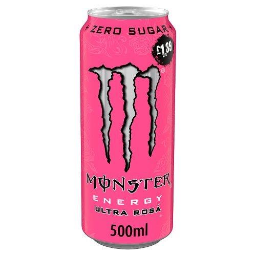 (DISCONTINUED) Monster Zero Ultra Rosa £1.39 PM 500ml NEW