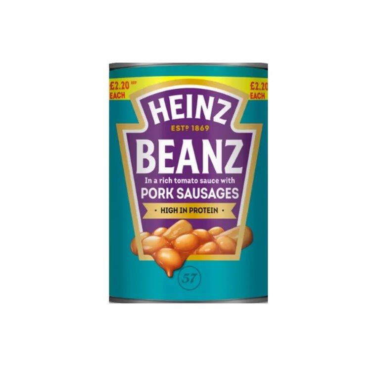(Delist) Heinz Baked Beans & Sausages PM £2.20 415g 