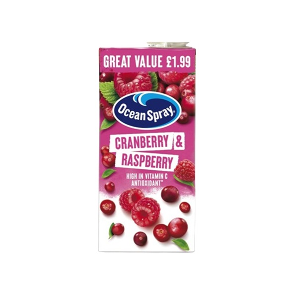 Ocean Spray Cranberry & Raspberry PM £1.99 1Ltr