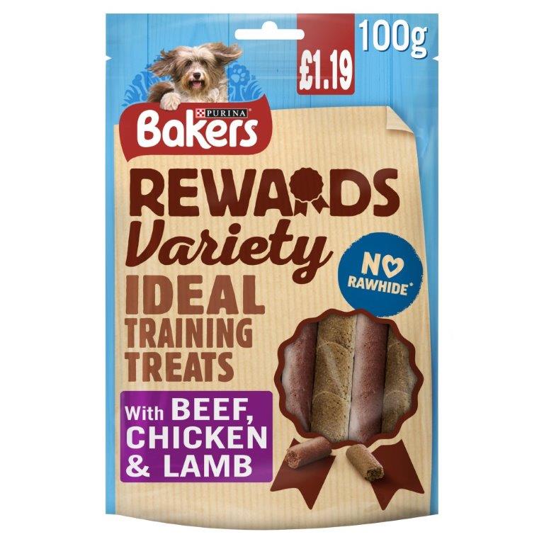 (Disontinued) Bakers Dog Treats Mixed Rewards Variety PM £1.19 100g- PMP Changed