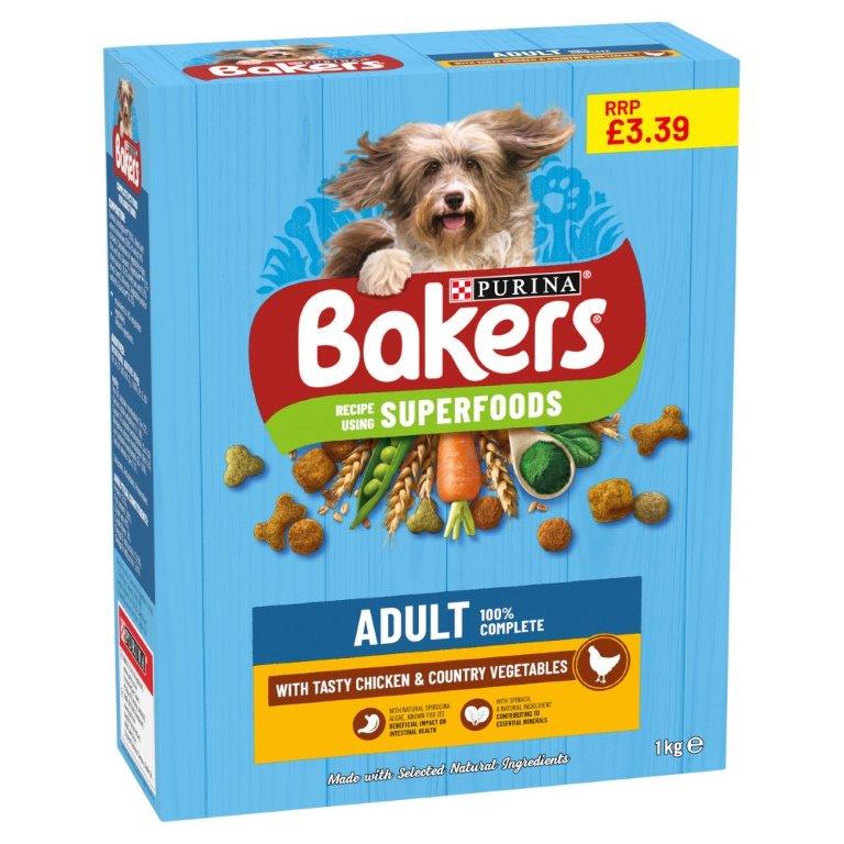 (Delist) Bakers Adult Tasty Chicken & Country Vegetables PM £ 3.39 1kg