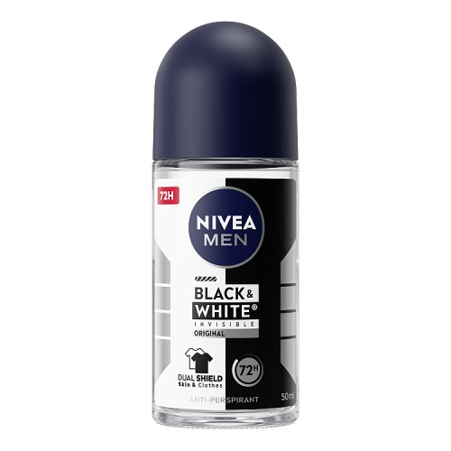 Nivea Roll On 50ml Men Black & White pack shot
