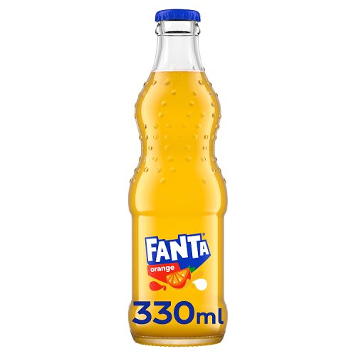 Fanta Orange Glass 330ml pack shot