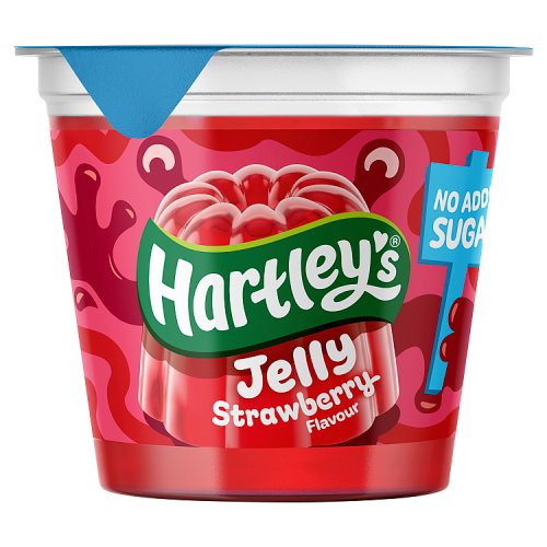 Hartleys Jelly Low Sugar Strawberry 115g pack shot