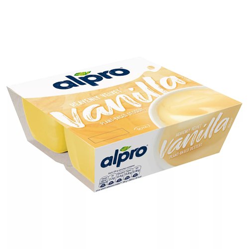 Alpro Soya Dessert Vanilla 4pk (4 x 125g) pack shot