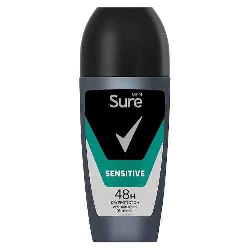 Sure Men Deodorant Roll On 50ml Sensitive pack shot