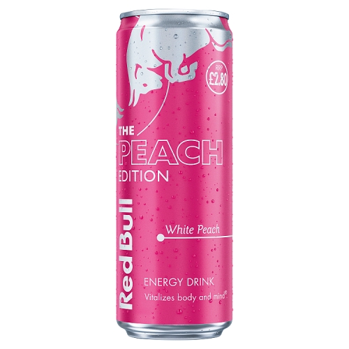 Red Bull White Peach Edition 473ml PMP pack shot
