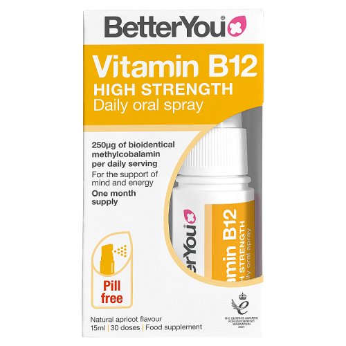 Betteryou Daily Oral Spray Vitamin B12 High Strength 15ml pack shot