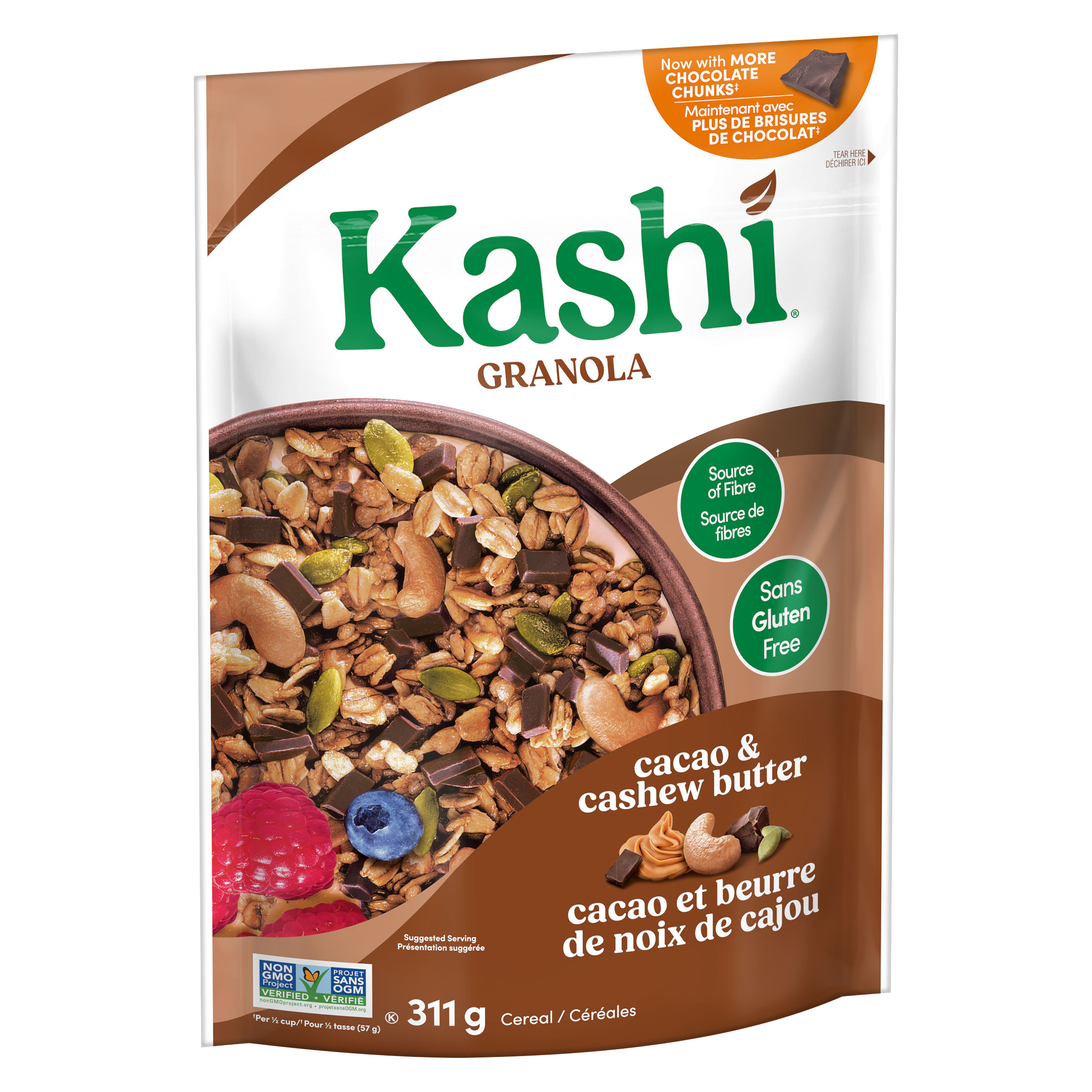 Kashi Cacoa & Cashew Butter Granola 311g pack shot