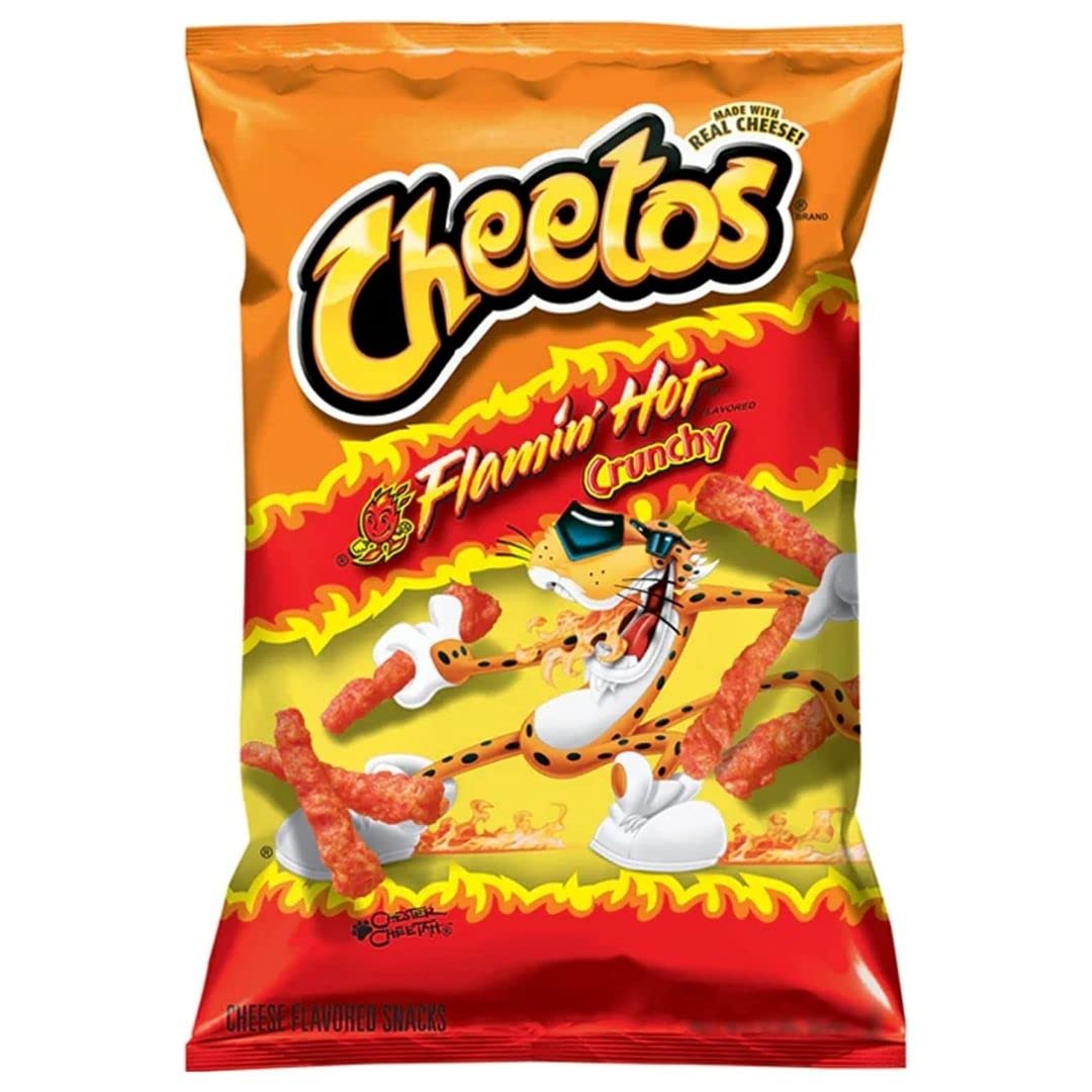 Cheetos Crunchy Flamin Hot 227g pack shot