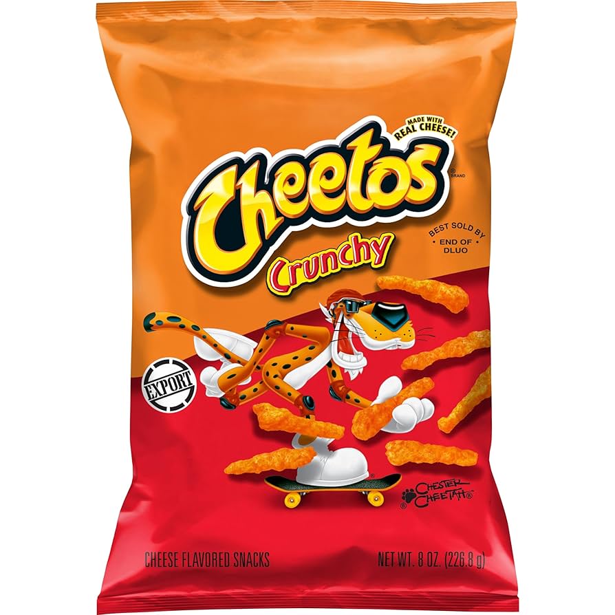 Cheetos Crunchy 227g pack shot