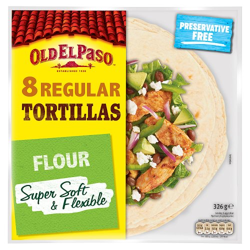 Old El Paso Carriers Flour Tortillas 12x326g pack shot