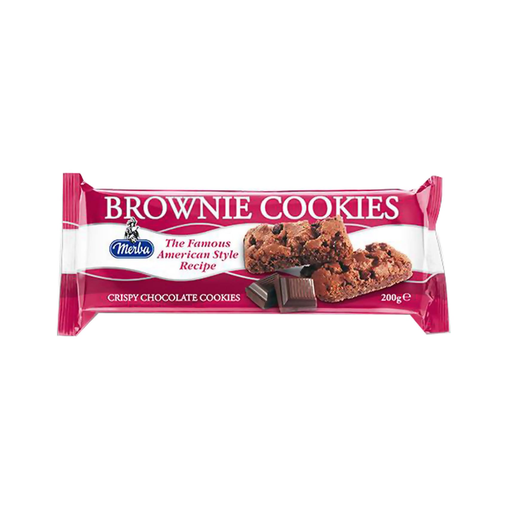 Merba Brownie Cookies 200g pack shot