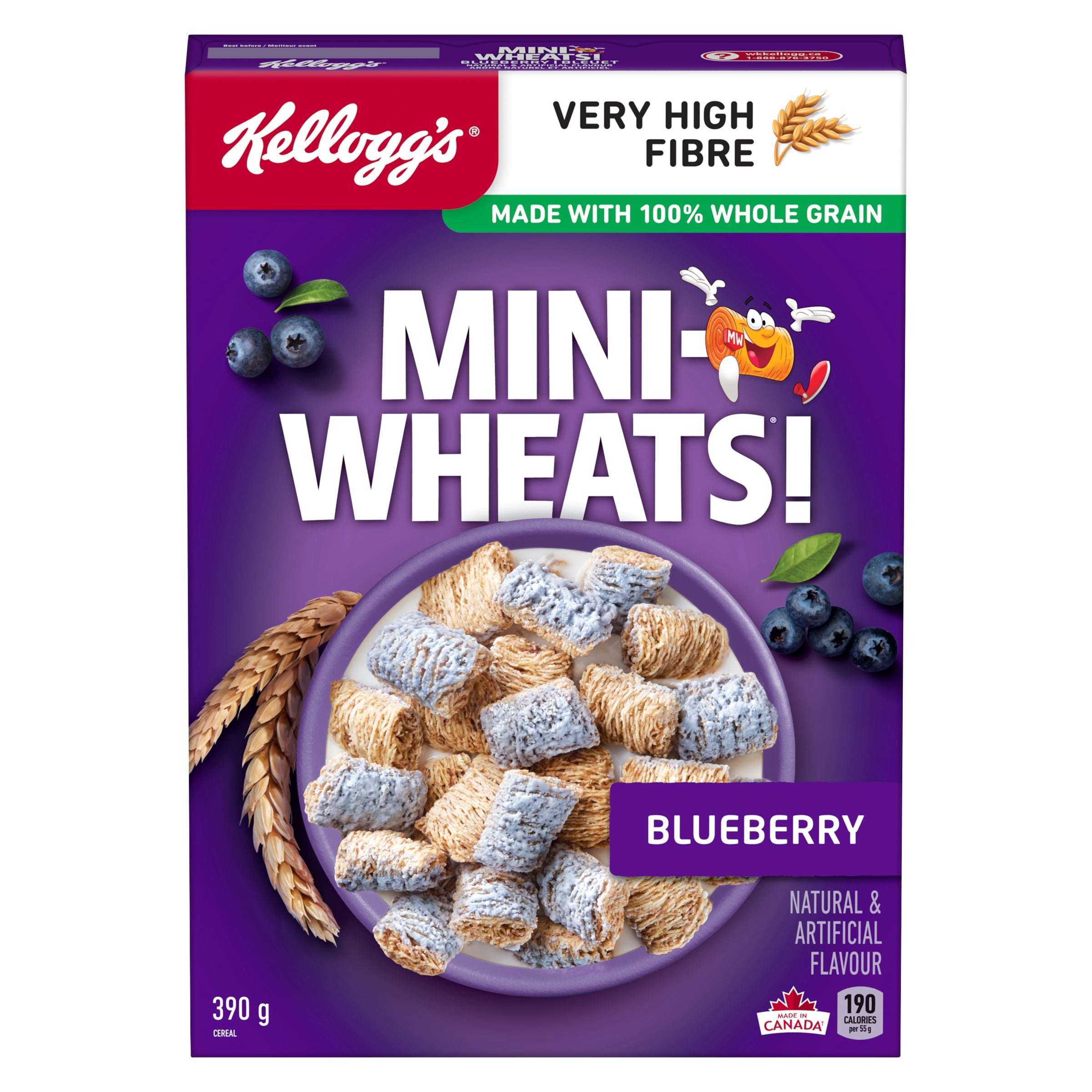 Mini Wheats Blueberry 390g pack shot